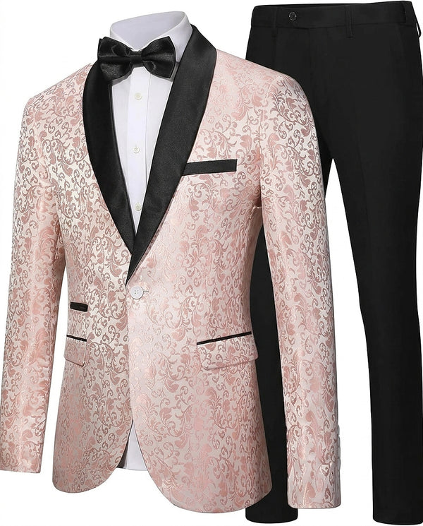 Wzorzysty garnitur męski z marynarką i spodniami-Sets for Men-Olave